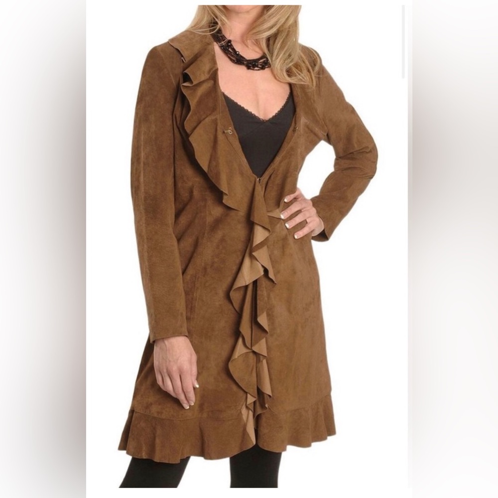 Perfect fall jacket!!! Western-style duster-style suede jacket